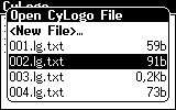 Dialog box "Open CyLogo File"